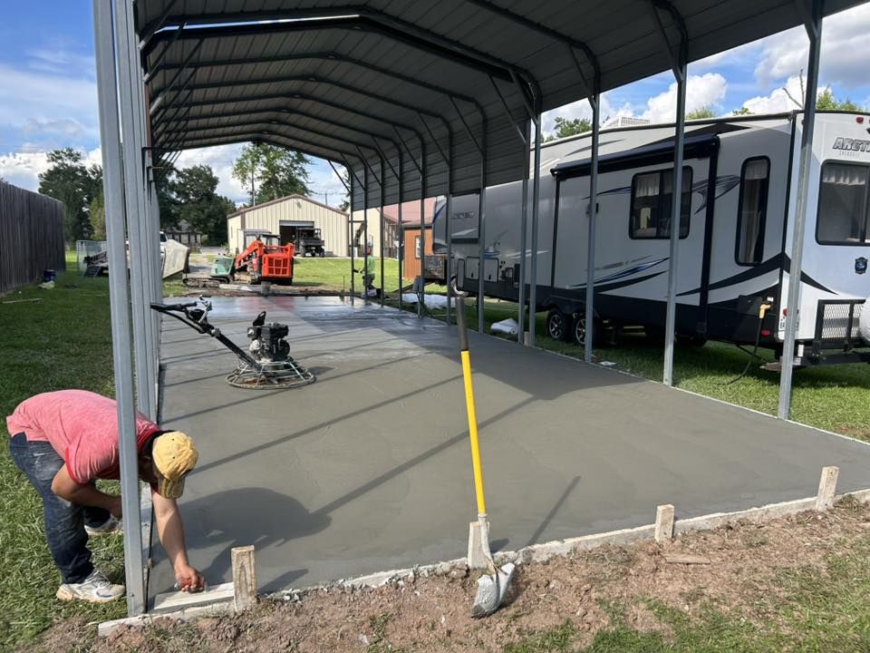 Concrete RV slab and pad